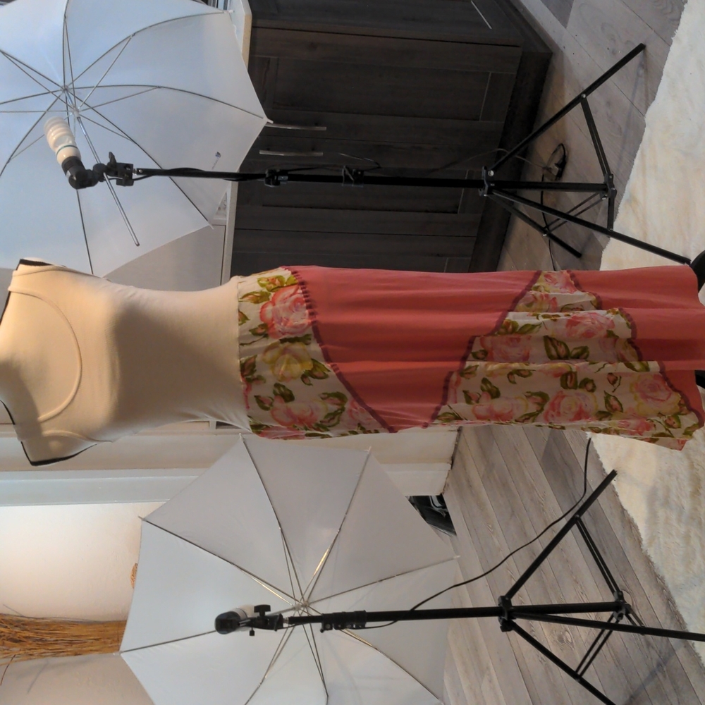 Great pink floral maxi dress